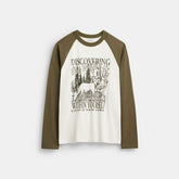 Wild Raglan Crewneck Long Sleeve T Shirt In Organic Cotton