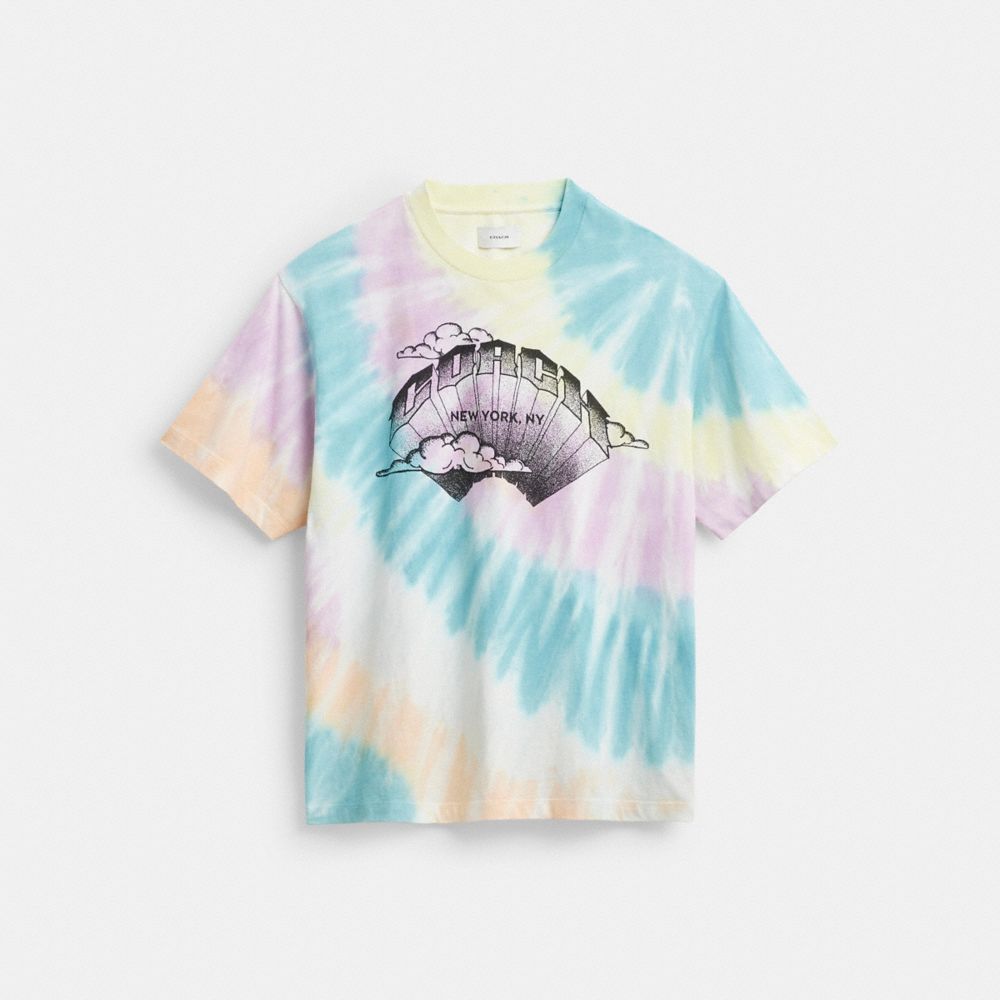 Tie Dye Crewneck T Shirt In Organic Cotton