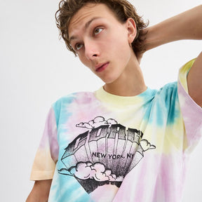 Tie Dye Crewneck T Shirt In Organic Cotton