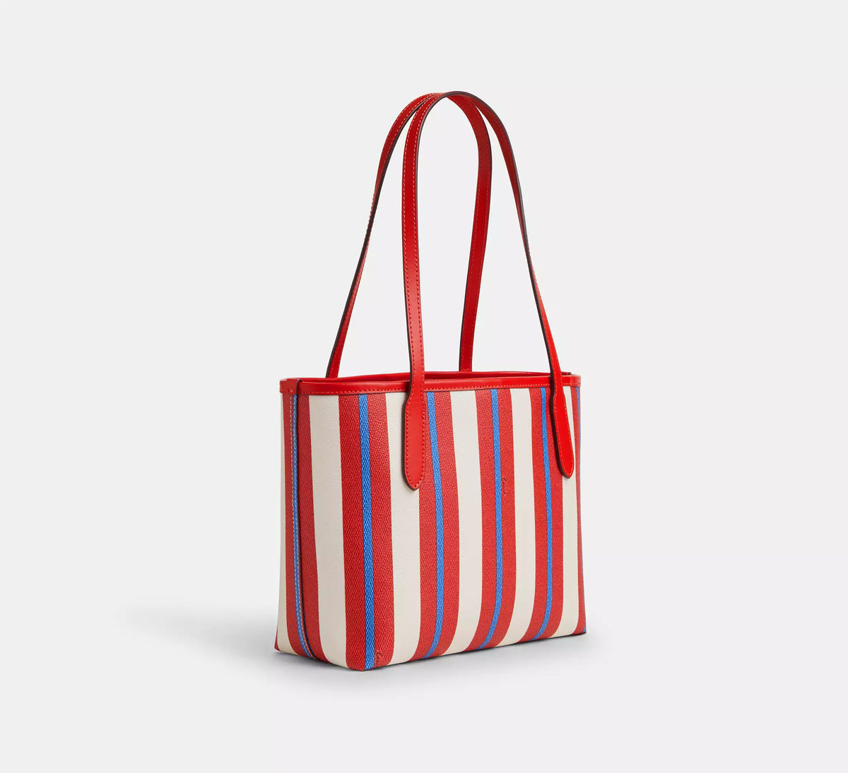 Coach Small City Tote With Stripe Print - Bags | Shop From The Mirage