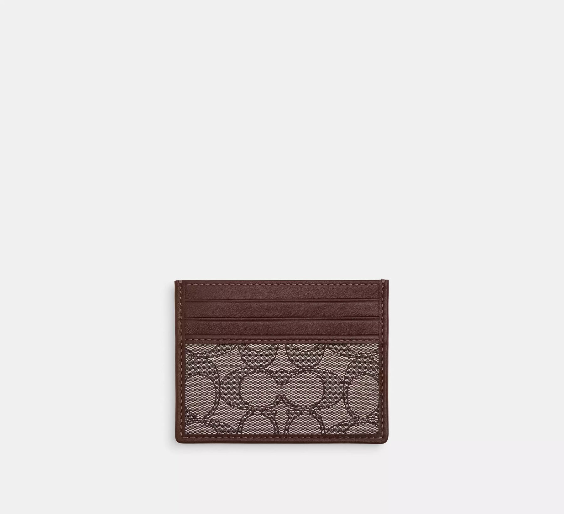 Slim Id Card Case In Signature Jacquard