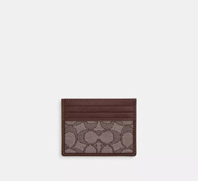 Slim Id Card Case In Signature Jacquard