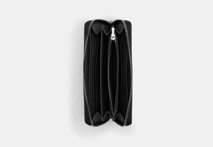 Long Zip Around Wallet In Signature Jacquard