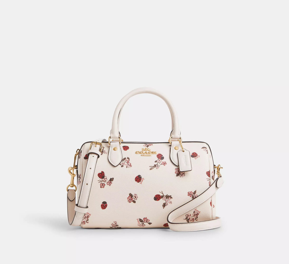 Coach Rowan Satchel Bag With Ladybug Floral Print - Bags | Shop From The Mirage