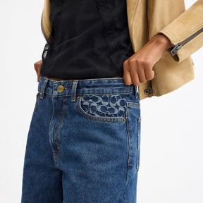 Baggy Denim Pants In Organic Cotton