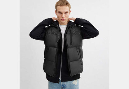 Down Puffer Vest In Recycled Polyester
