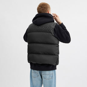 Down Puffer Vest In Recycled Polyester