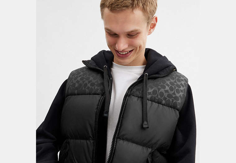 Down Puffer Vest In Recycled Polyester