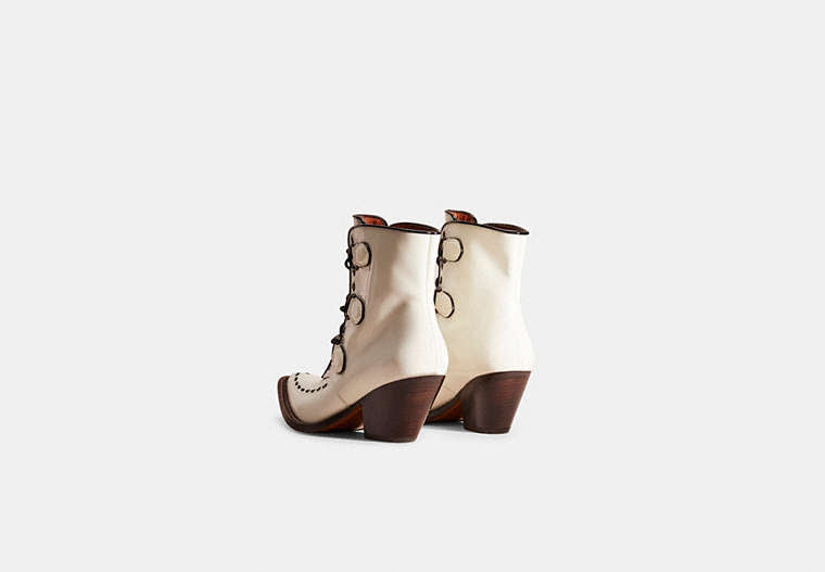 Restored Lace Up Chain Bootie