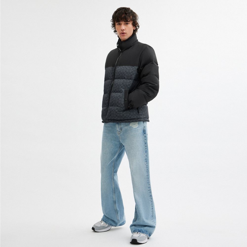 Signature Down Jacket In Recycled Polyester