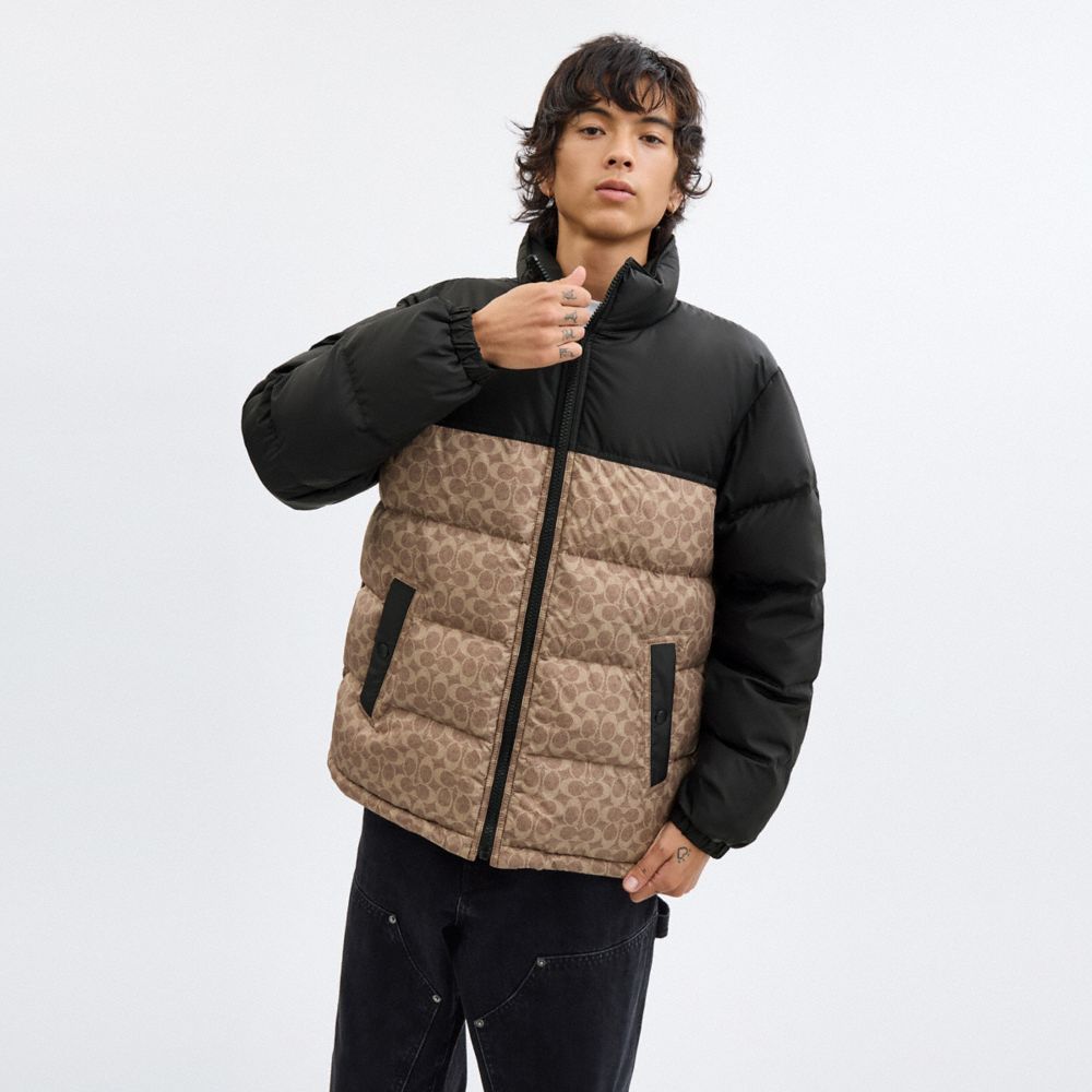 Signature Down Jacket In Recycled Polyester
