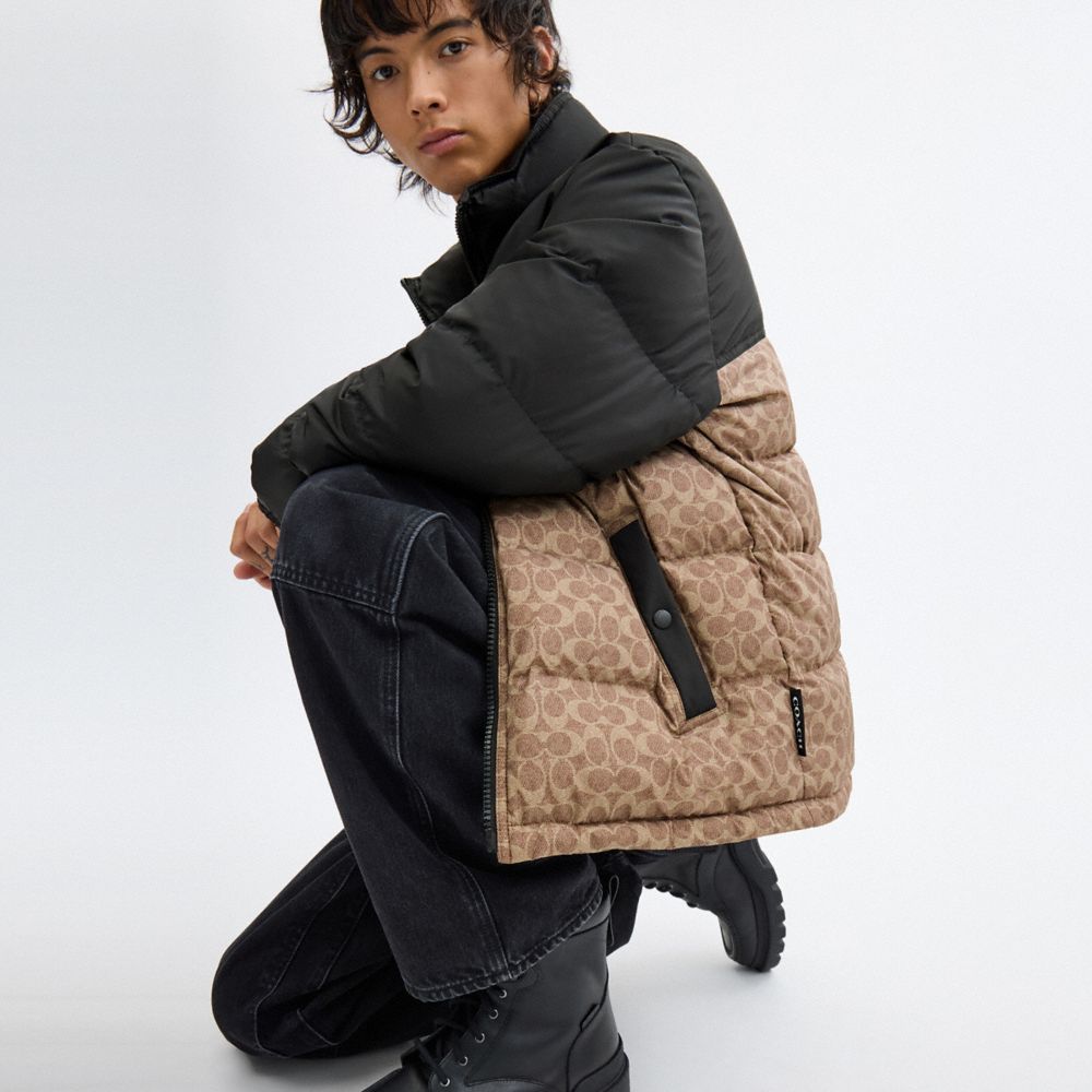 Signature Down Jacket In Recycled Polyester
