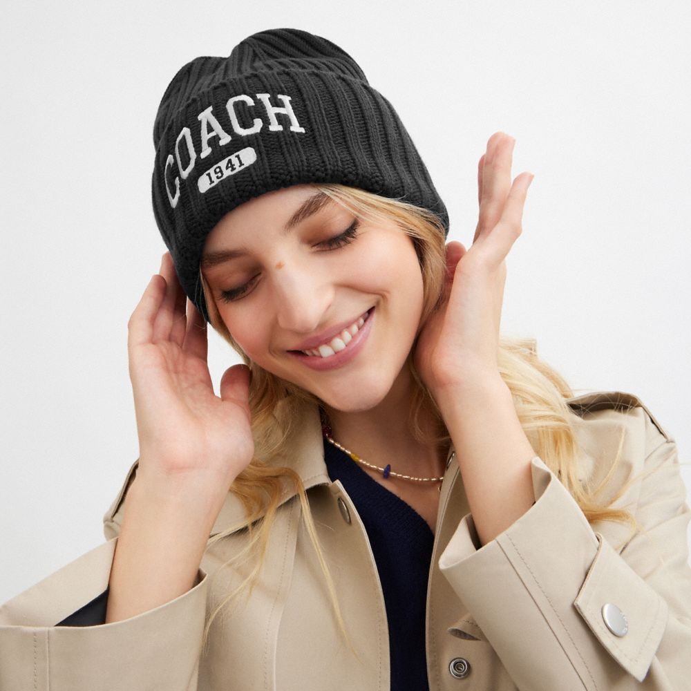 Coach 1941 Embroidered Knit Beanie