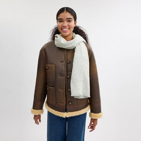 Signature Metallic Oblong Scarf