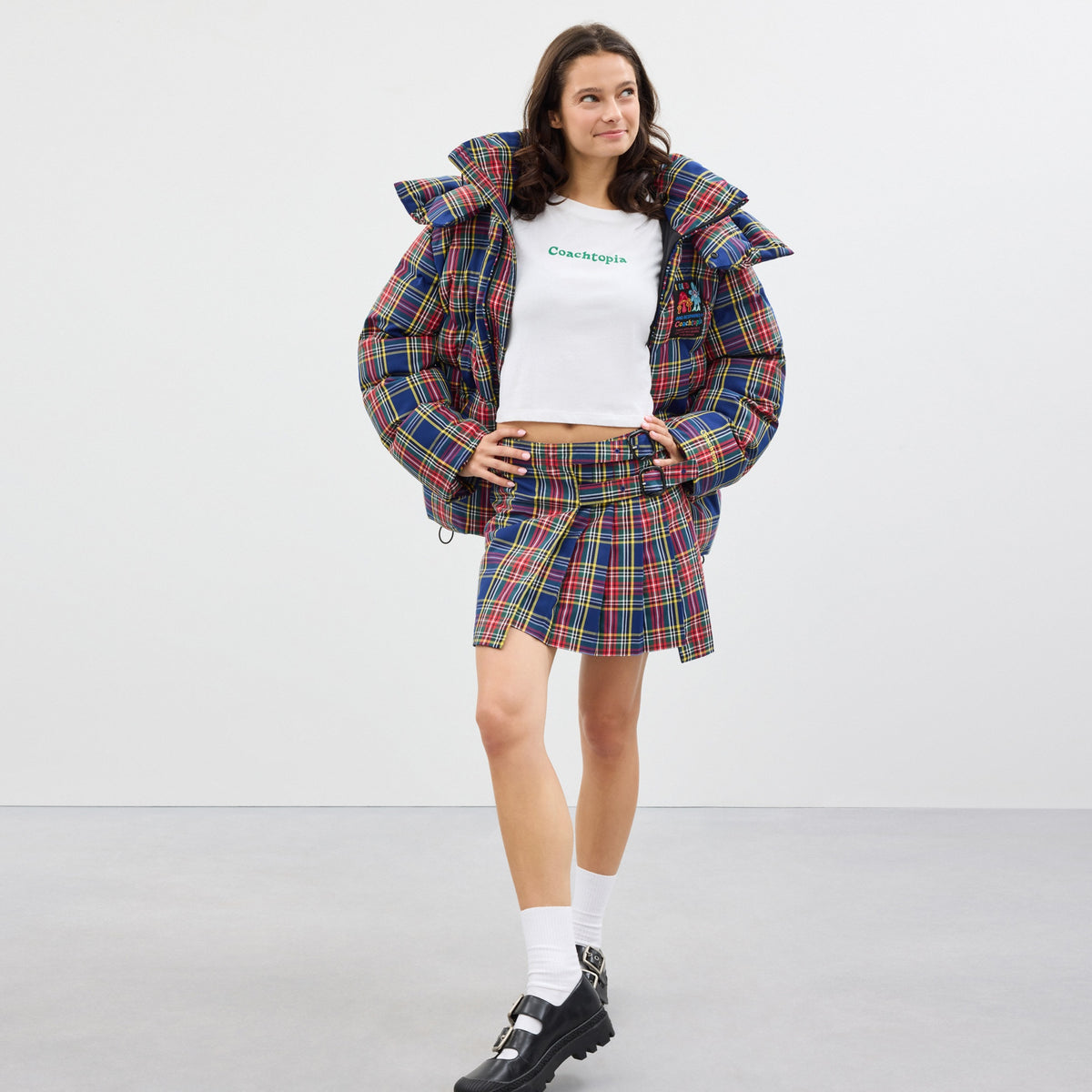 Coachtopia Loop Mini Skirt With Plaid Pattern
