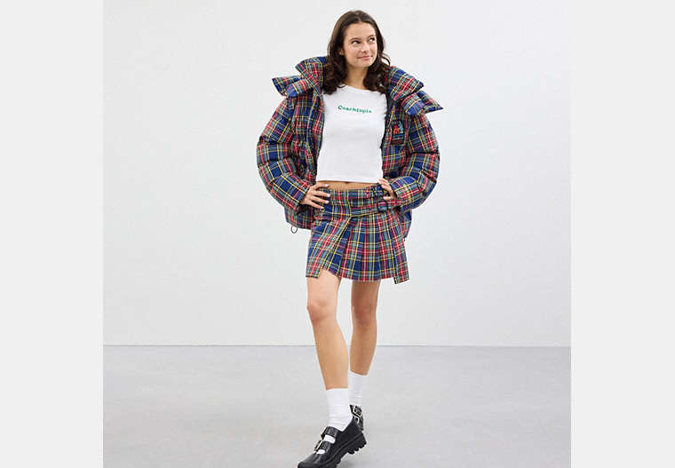 Coachtopia Loop Mini Skirt With Plaid Pattern