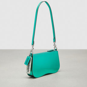 Small Wavy Shoulder Bag In Metallic Coachtopia Leather