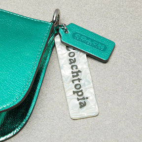 Small Wavy Shoulder Bag In Metallic Coachtopia Leather
