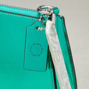 Small Wavy Shoulder Bag In Metallic Coachtopia Leather