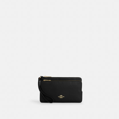 Double Zip Wristlet With Floral Print