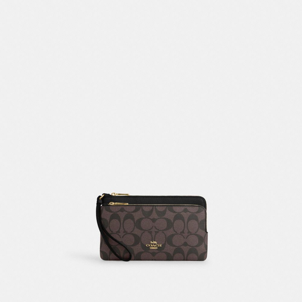 Double Zip Wallet In Signature Canvas