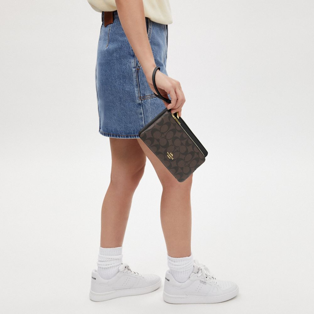 Double Zip Wallet In Signature Canvas