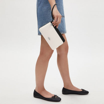 Double Zip Wristlet With Floral Print