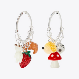 Curiosity Charm Hoop Earrings