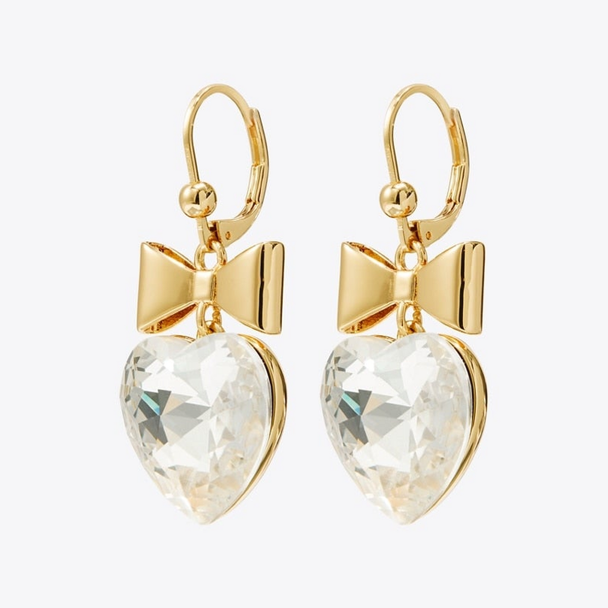 Curiosity Heart and Bow Earrings
