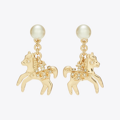 Curiosity Horse Charm Earrings