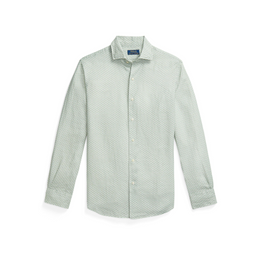 Custom Fit Mallet-Print Linen Shirt