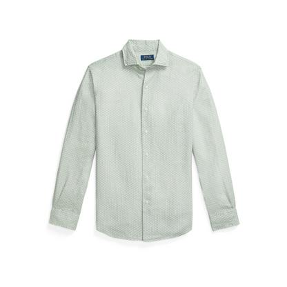Custom Fit Mallet-Print Linen Shirt