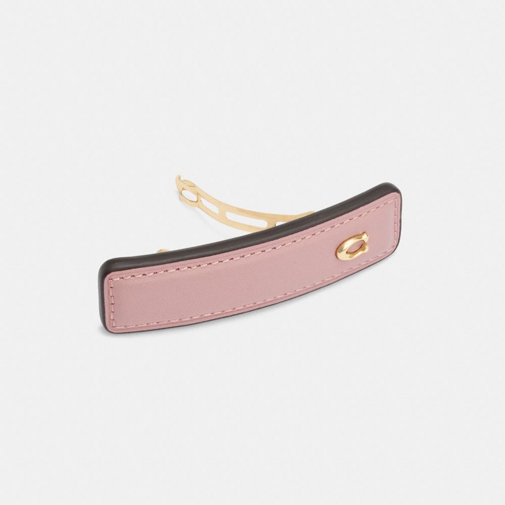 Signature Leather Barrette