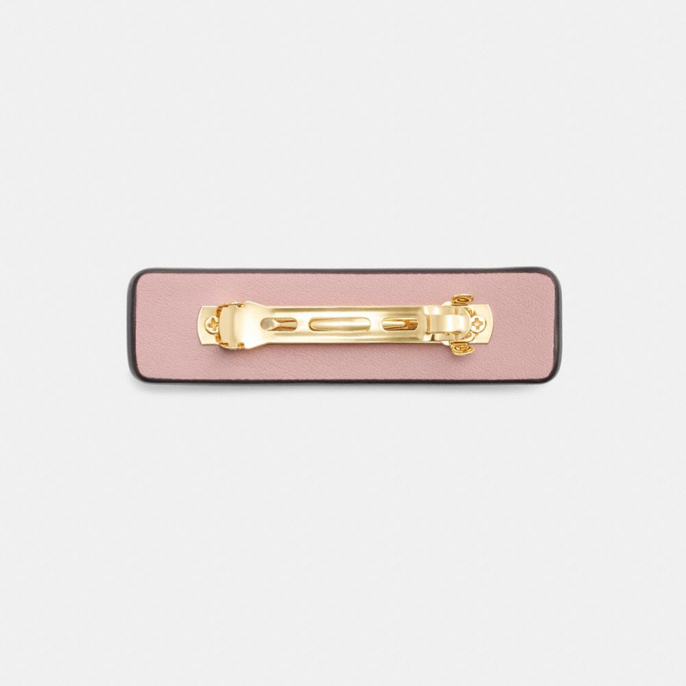 Signature Leather Barrette