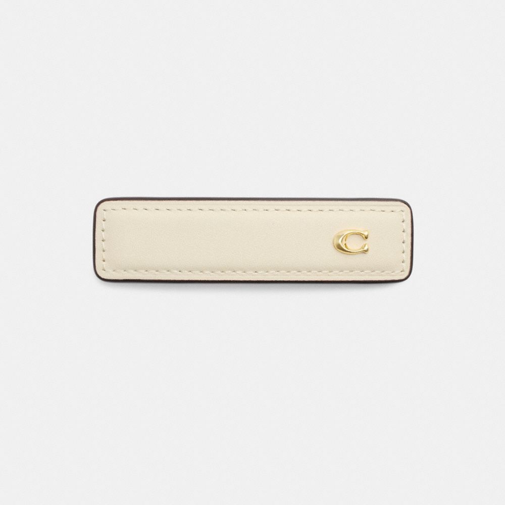 Signature Leather Barrette
