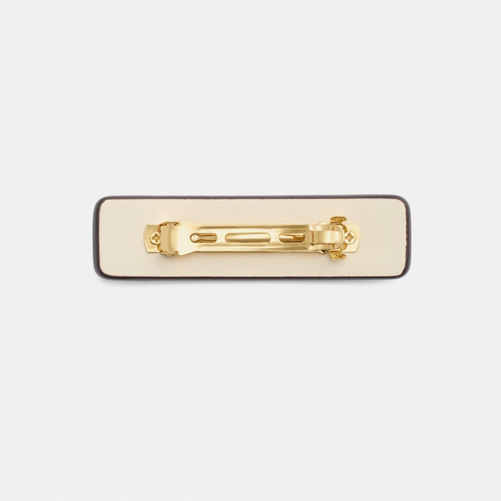 Signature Leather Barrette