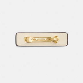 Signature Leather Barrette