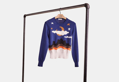 Restored Moonscape Crewneck Sweater