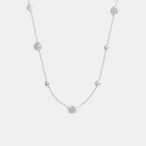 Open Circle Stone Necklace