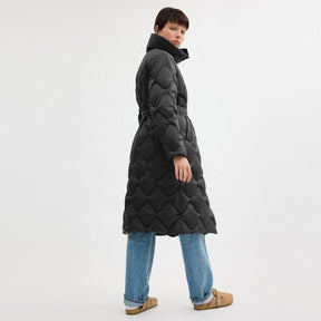 Quilted Long Puffer In Recycled Nylon