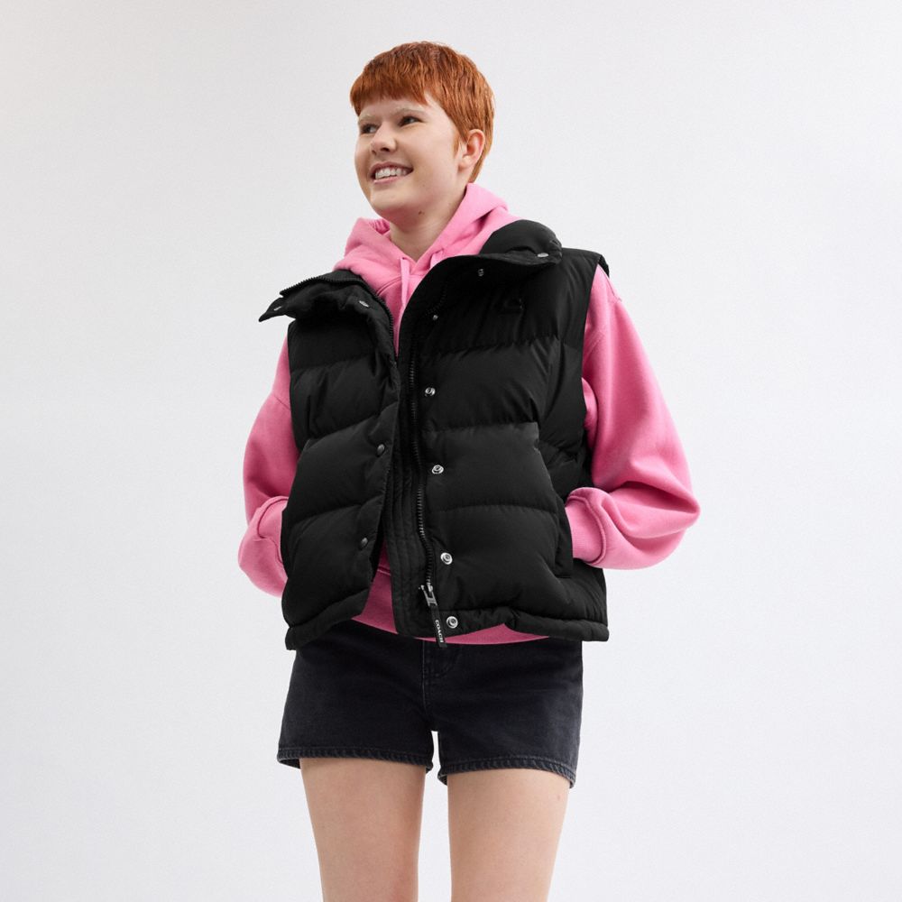 Puffer Vest In Recycled Polyester