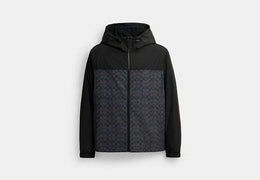 Signature Full Zip Windbreaker In Recycled Polyester