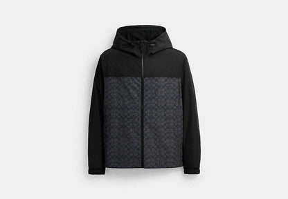 Signature Full Zip Windbreaker In Recycled Polyester