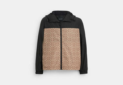 Signature Full Zip Windbreaker In Recycled Polyester