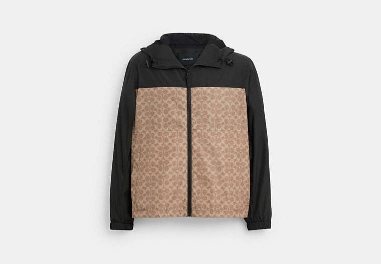Signature Full Zip Windbreaker In Recycled Polyester