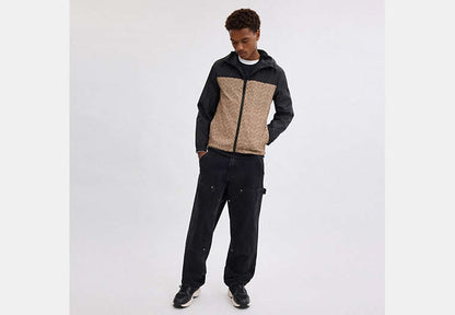 Signature Full Zip Windbreaker In Recycled Polyester