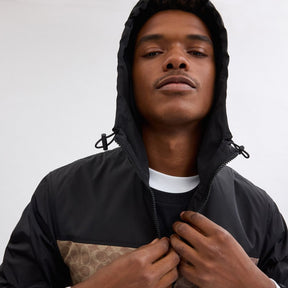 Signature Full Zip Windbreaker In Recycled Polyester