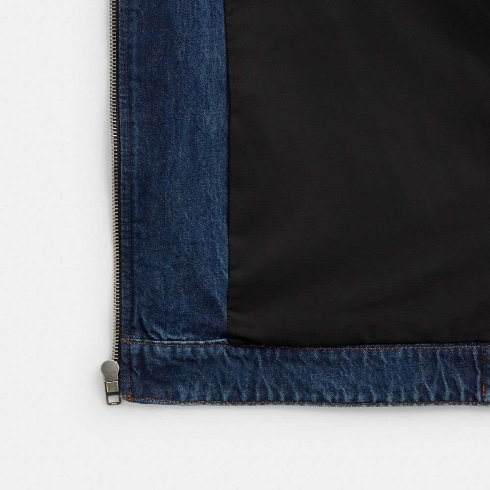Denim Zip Front Jacket
