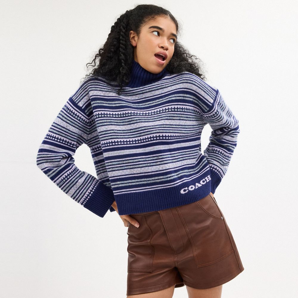 Open Neck Short Turtleneck