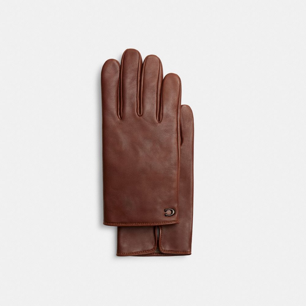 Sculpted Signature Leather Tech Gloves